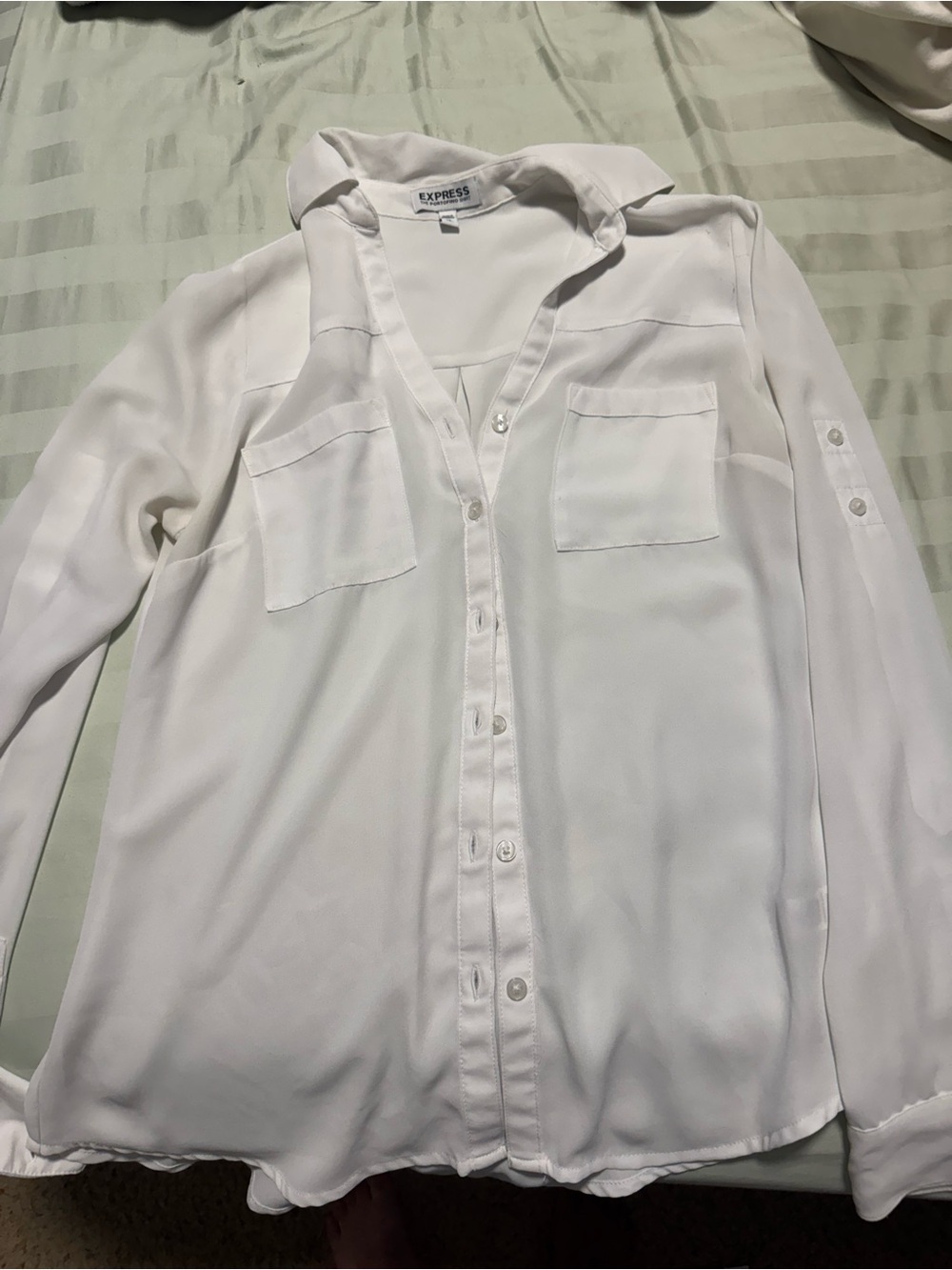 Express White Portofino Shirt (XS)